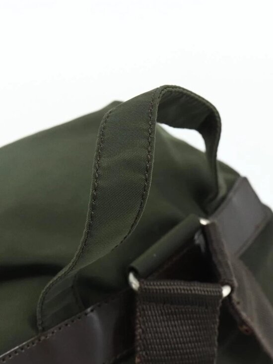 PRADA Backpack Nylon Khaki Silver Auth bs34477 main image 9